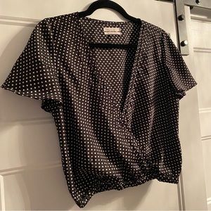 UO Polka Dot Blouse - Size Small